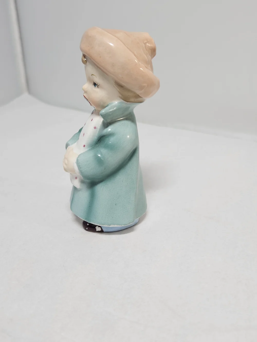 Vintage Ceramic Caroler Figurine Figure Mid-Century
